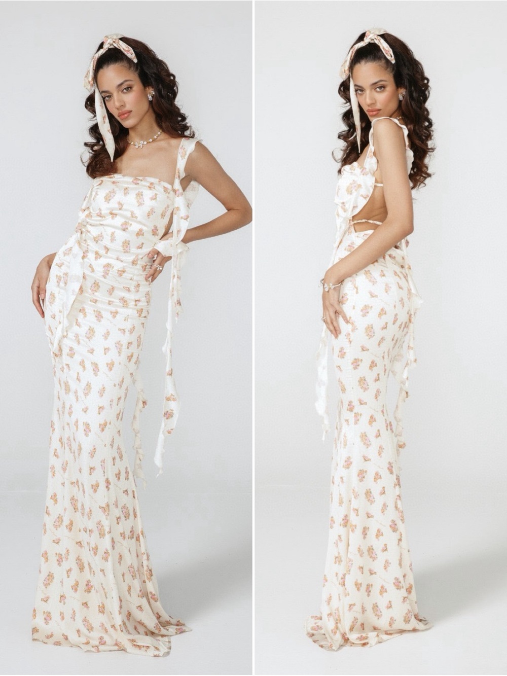 Nana Jacqueline Caroline Floral Maxi Dress Size L
